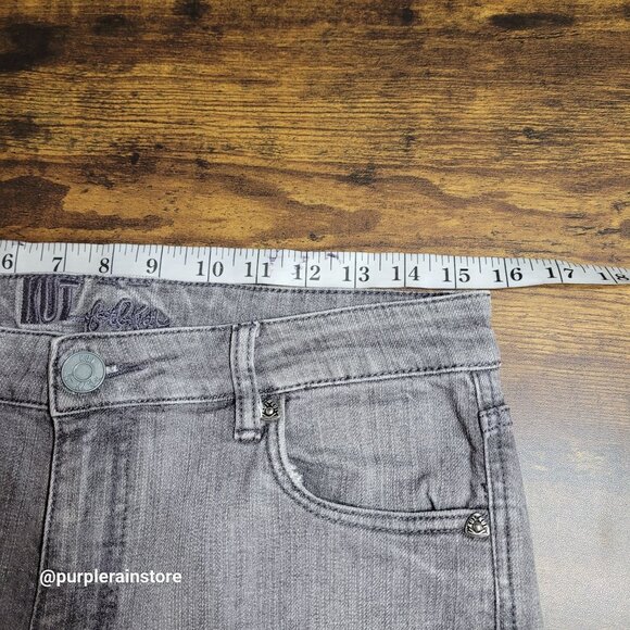 Kut From The Kloth Jeans Size 8 Skinny Mid Rise Gray Wash Stretch Denim - Picture 7 of 13